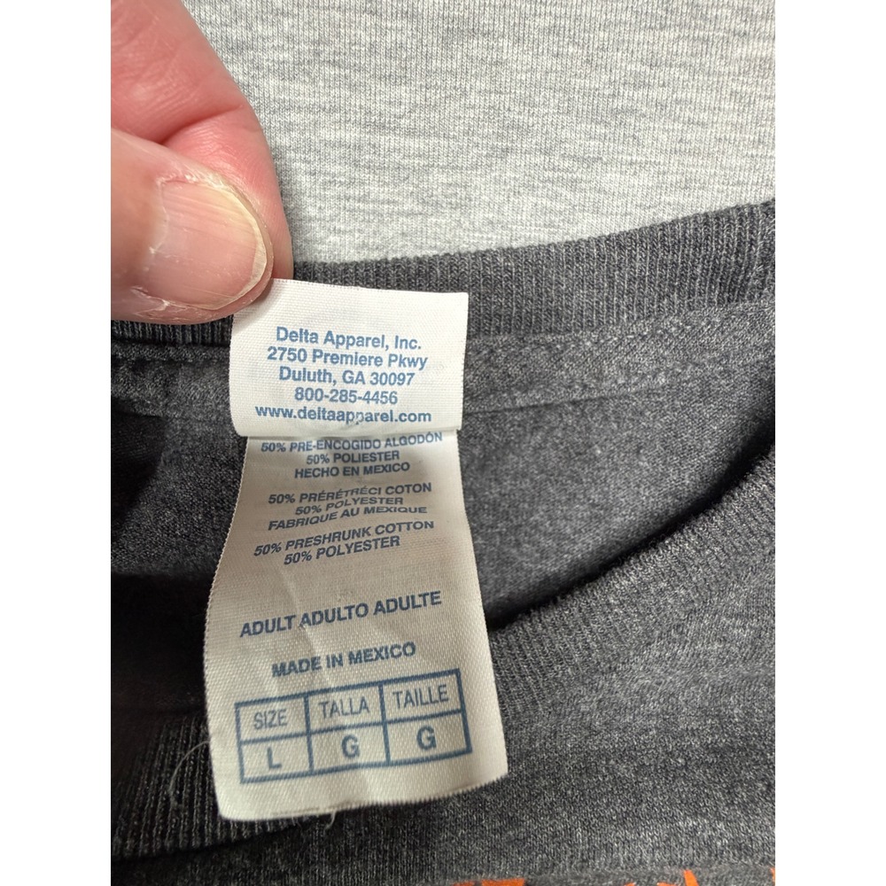 Delta Pro Weight Mens Rather Be Hunting Graphic T-Shirt Grey Orange Buck Large - Picture 7 of 7